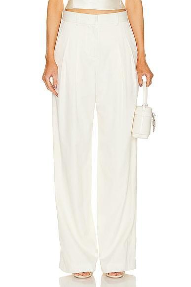 Womens Adams Wool-Blend Pleated Wide-Leg Pants Product Image