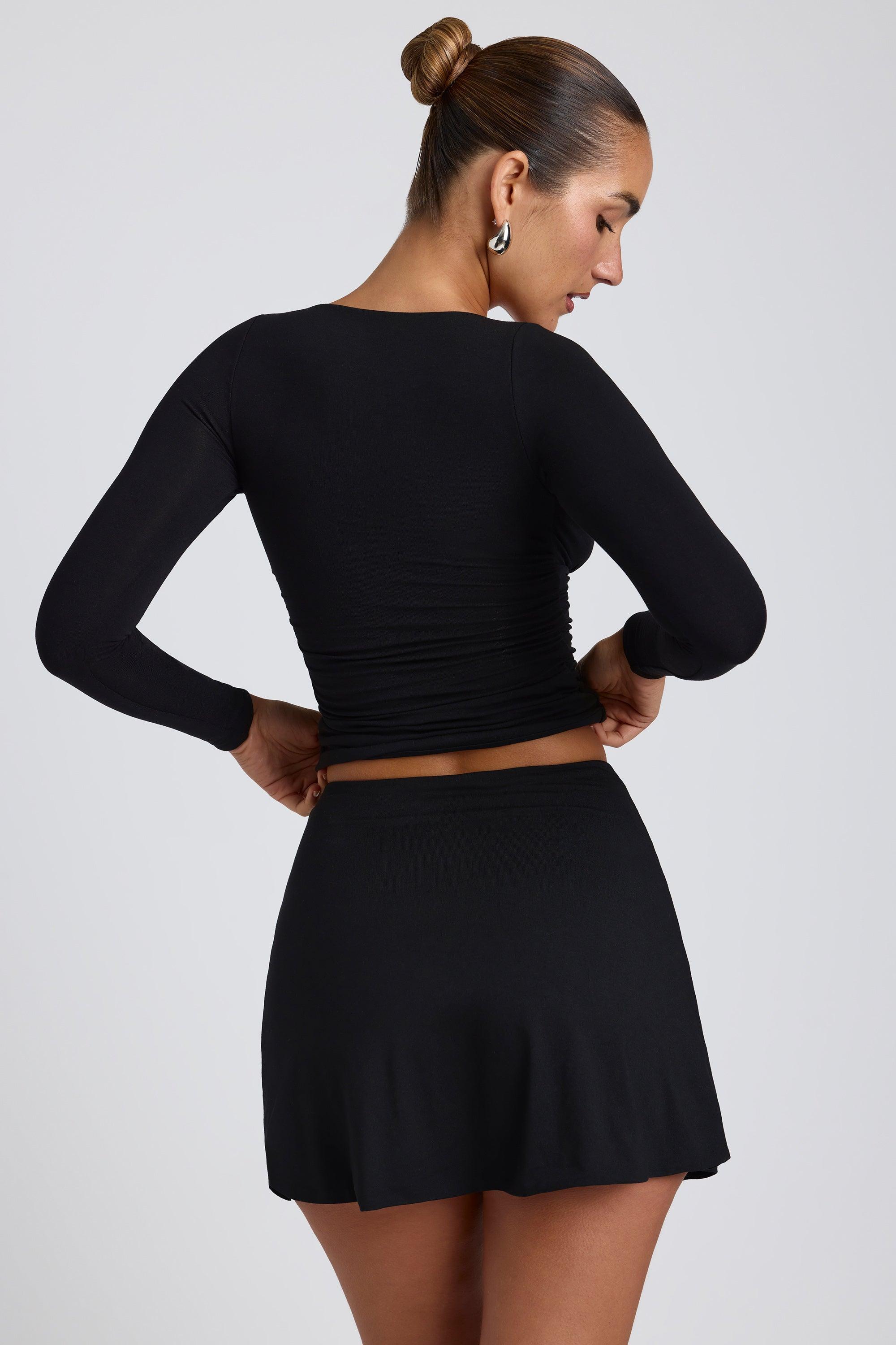 Modal A-Line Mini Skort in Black Product Image