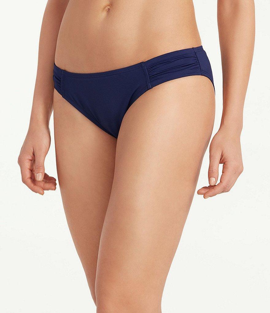 Tommy Bahama Pearl Solids Shirred Tab Side Hipster Swim Bottom Product Image