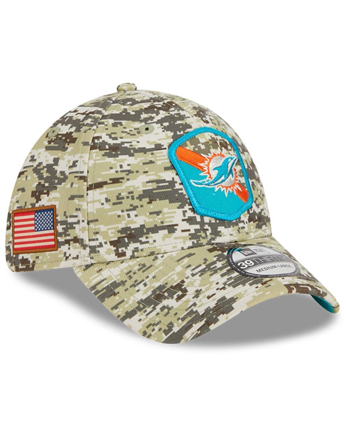 Mens New Era Camo Miami Dolphins 2023 Salute To Service 39THIRTY Flex Hat Product Image