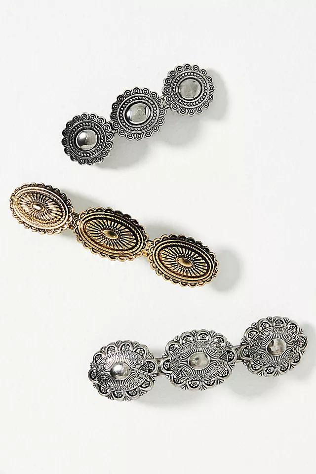 Western Metal Barrettes, Set of 3 Product Image