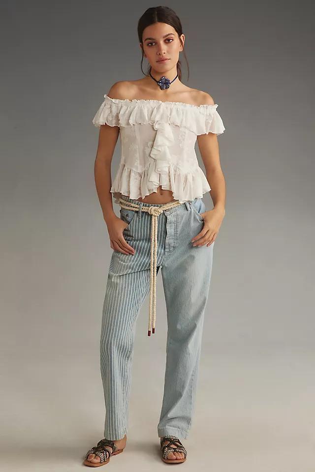 By Anthropologie Off-The-Shoulder Ruffled Top Product Image