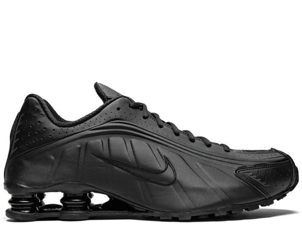 NIKE Shox R4 Sneakers In Black/black/max Orange Product Image