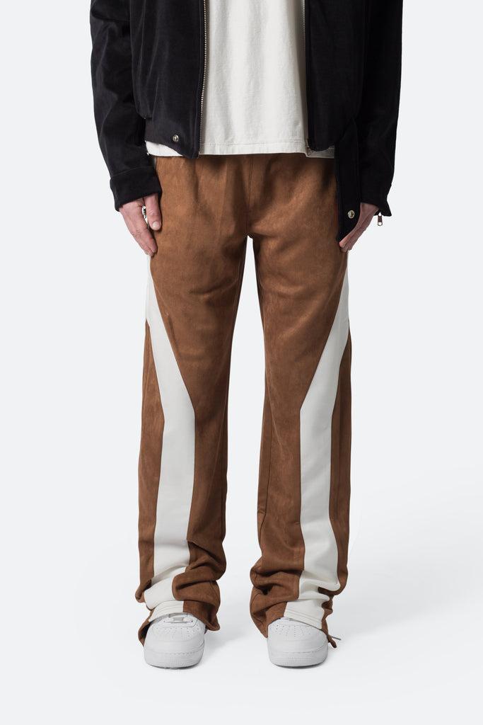 Suede Drawcord Pants - Brown Product Image