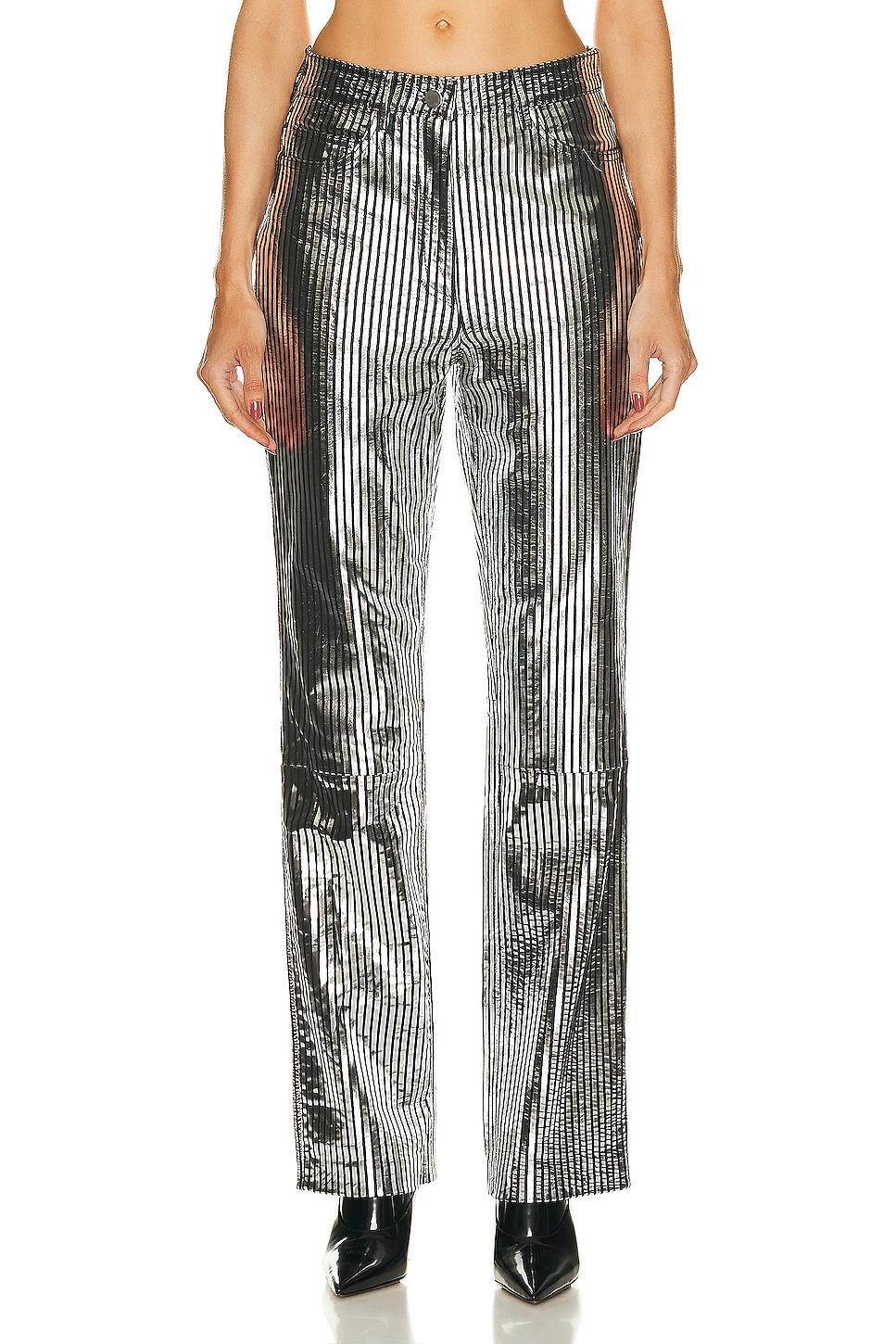 Striped Leather Pants Product Image