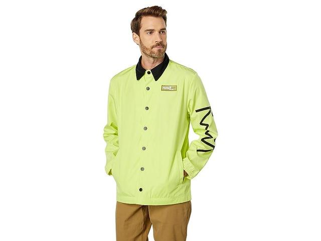 PUMA Franchise Coaches Jacket (Soft Fluo Yellow) Men's Clothing Product Image