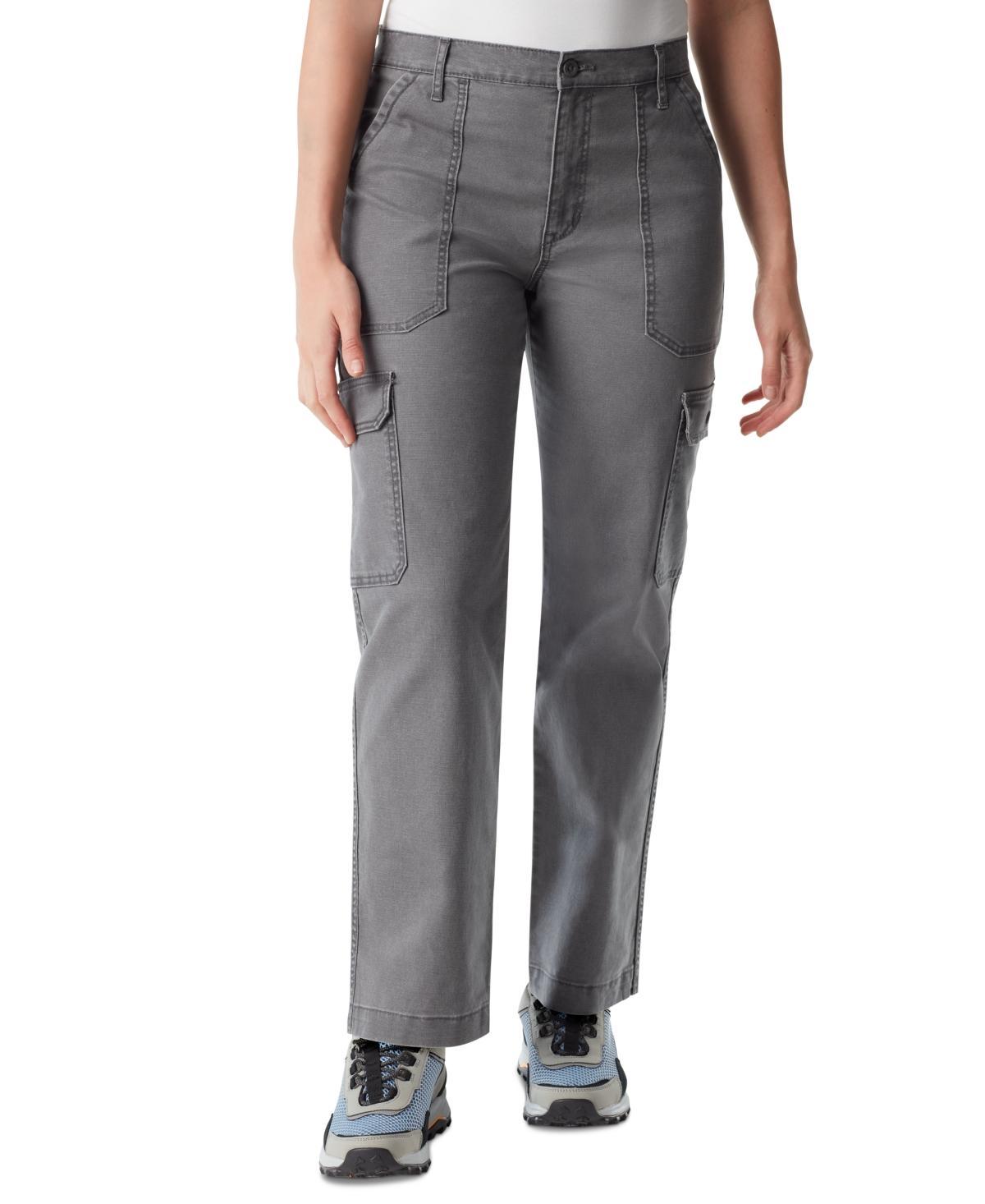 Bass Outdoor Womens High-Rise Canvas Cargo Pants Product Image