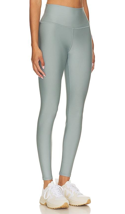 alo High Waist Airlift Brushed Legging in Cosmic Grey - Slate. Size L (also in M, S, XS). Product Image