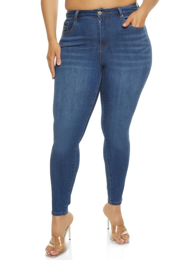 Womens Plus Size WAX Basic High Rise Skinny Jeans Product Image