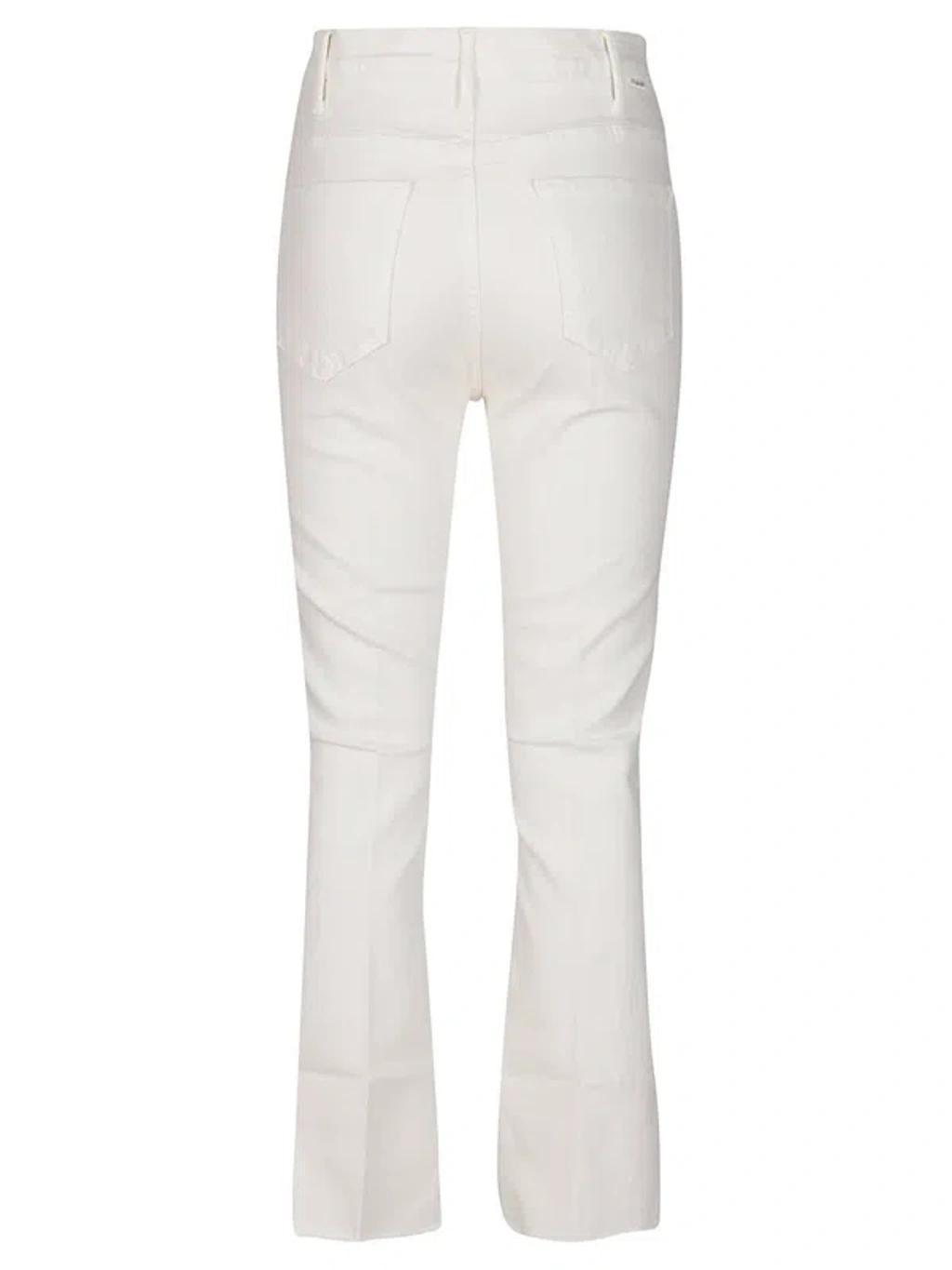 The Hustler Ankle Fray Bootcut Jeans In White Product Image