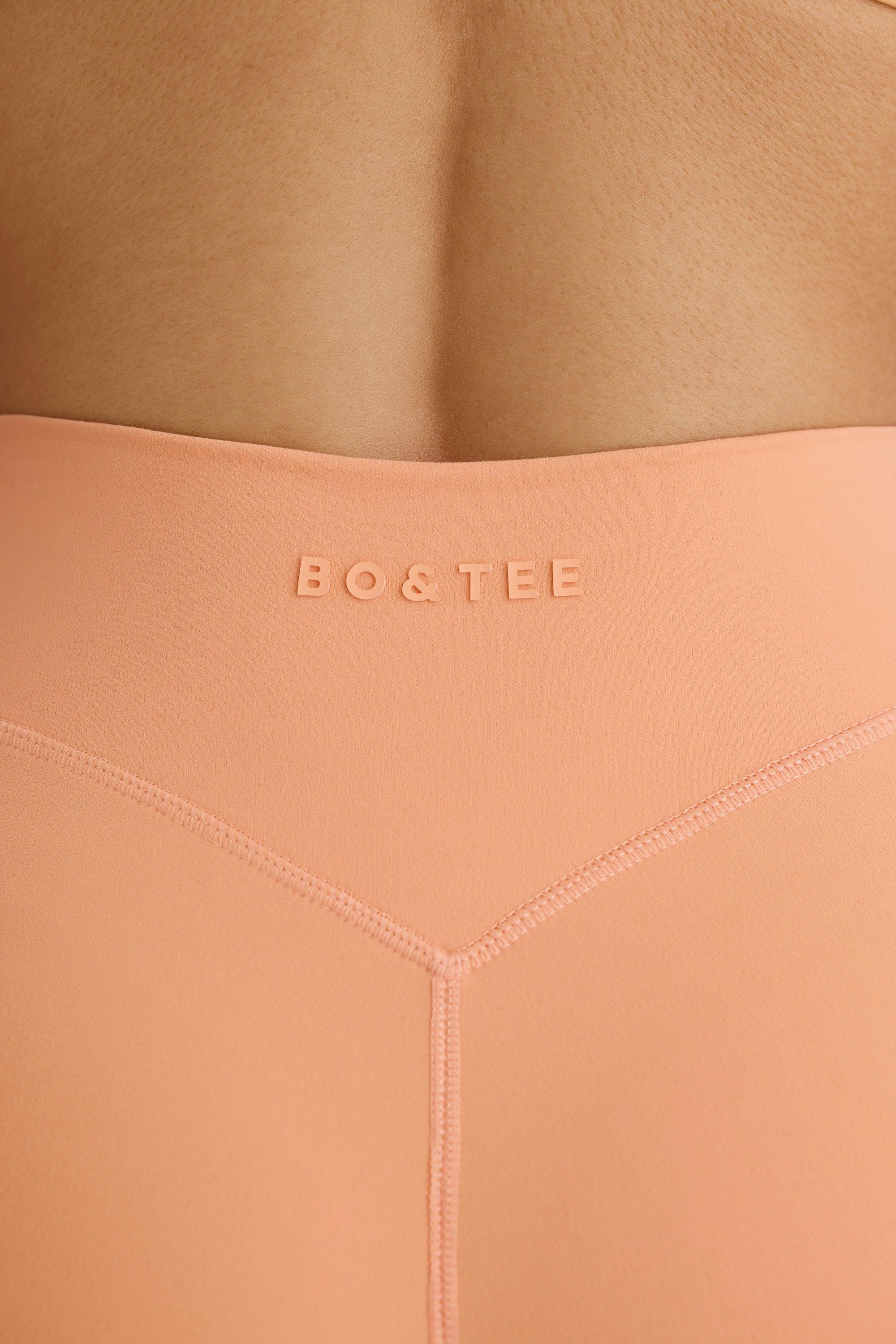 Soft Active Crossover Mini Shorts in Peach Product Image