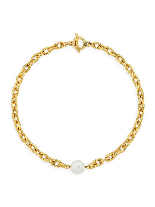 Womens Calypso Aegina 24K Gold-Plated & Mallorca Pearl Toggle Necklace Product Image