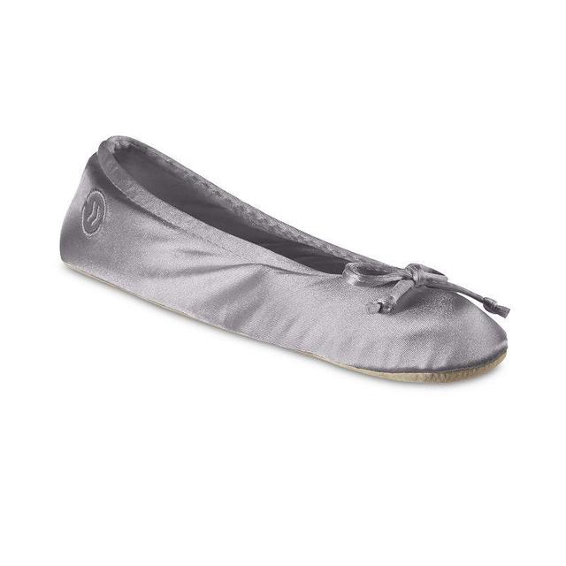 isotoner Satin Womens Ballerina Slippers Purple Product Image