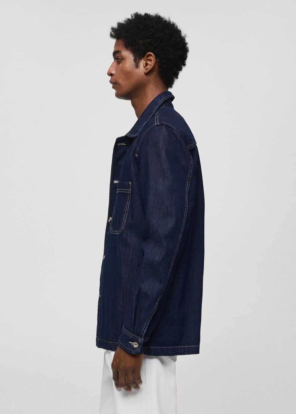 MANGO MAN - Pocket denim overshirt open blueMen Product Image