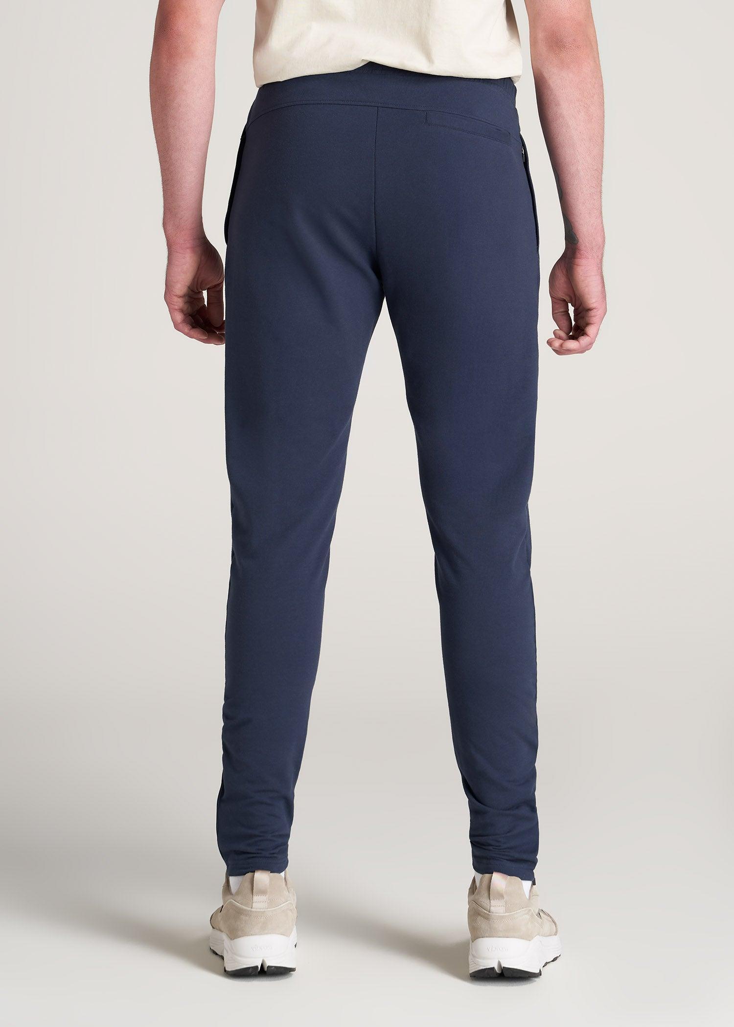 SLIM-FIT Lightweight French Terry Joggers for Tall Men in Marine Navy Product Image