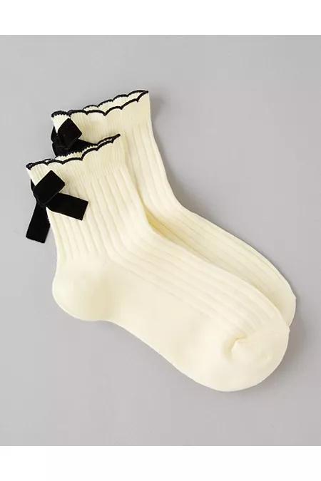 AE Velvet-Bow Boyfriend Socks Women's Product Image