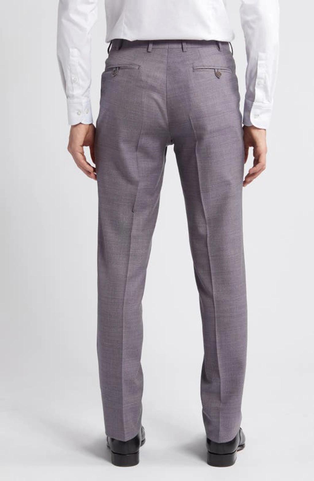 CANALI Milano Trim Fit Five Pocket Wool Dress Pants In Purple Product Image