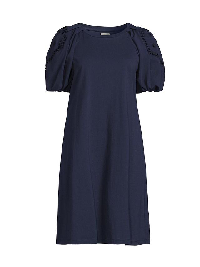 NIC+ZOE Statement Sleeve T-Shirt Dress (Dark Indigo) Women's Dress Product Image