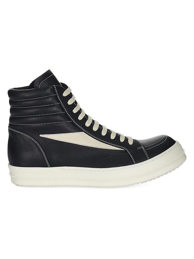 Womens High Vintage Leather Sneakers Product Image