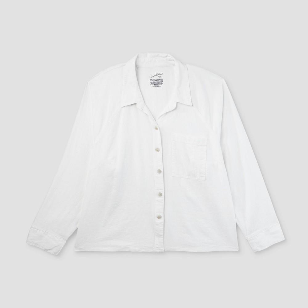 Womens Long Sleeve Adaptive Button-Down Shirt - Universal Thread White XXL Product Image