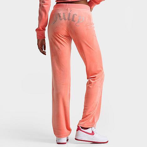 Juicy Couture Womens OG Big Bling Velour Track Pants Product Image