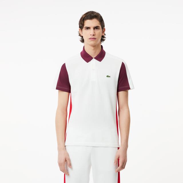 Cotton Piqué Colourblock Polo Shirt Product Image