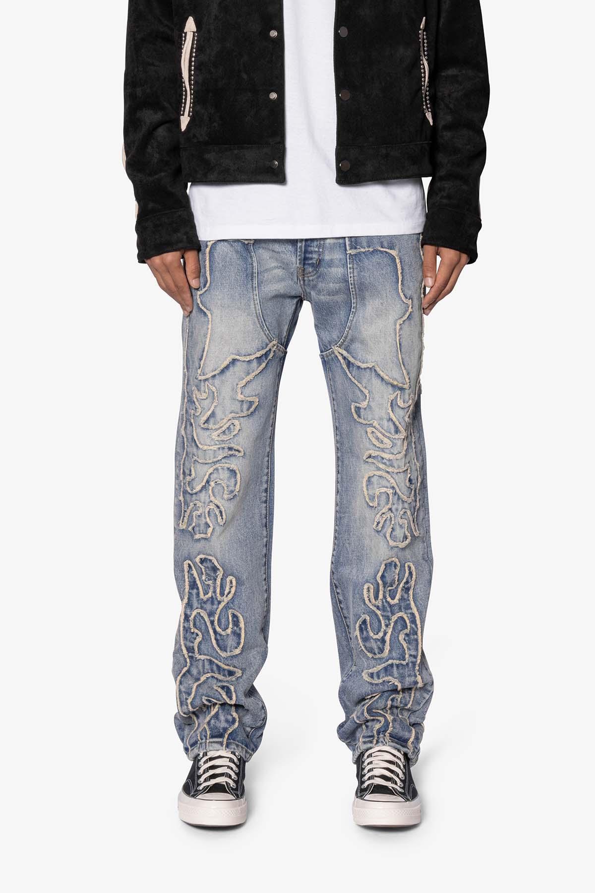 V691 Western Baggy Denim - Blue Product Image