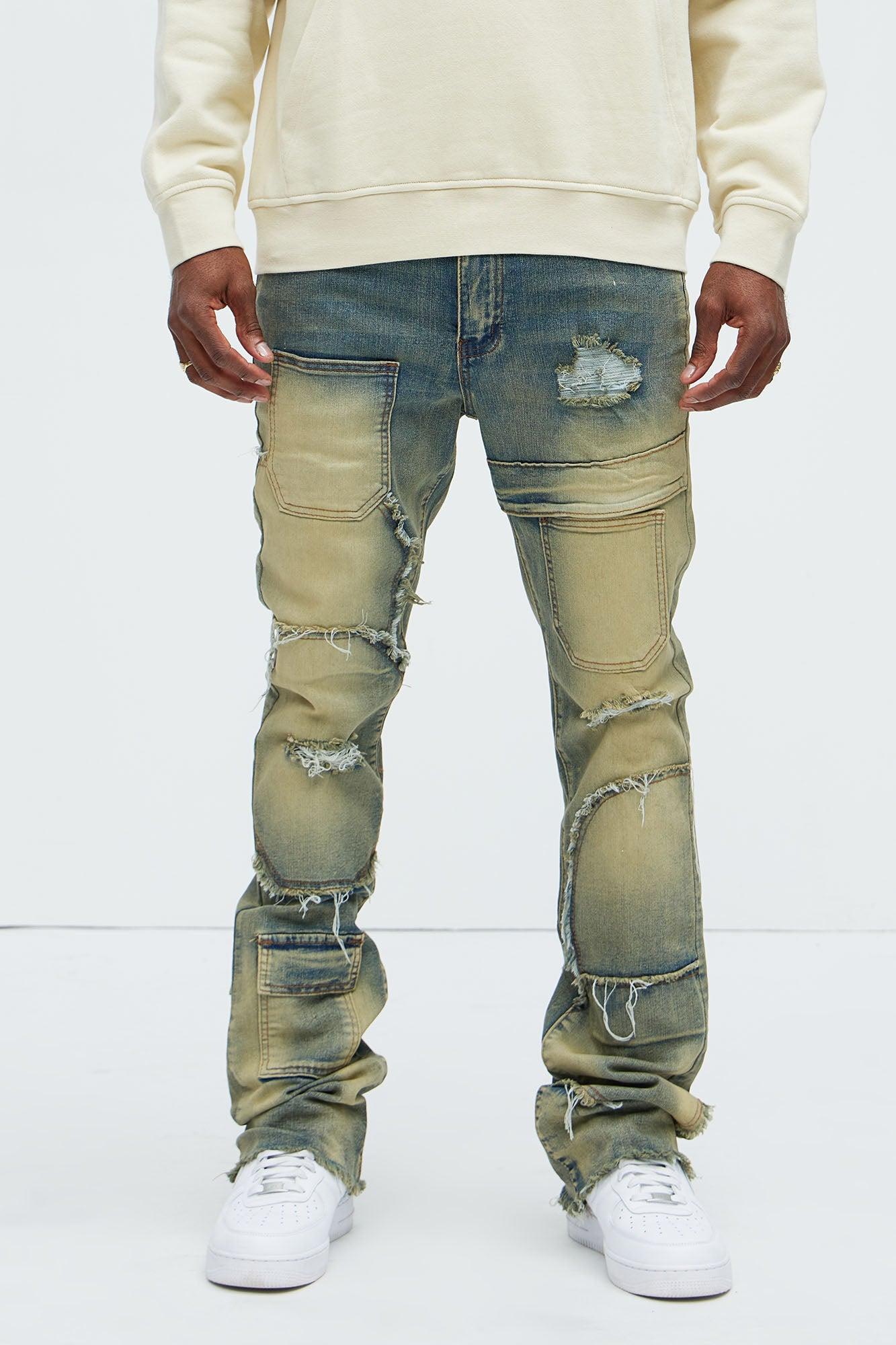 No Frontin' Me Pocket Skinny Flare Jeans - Vintage Wash Product Image