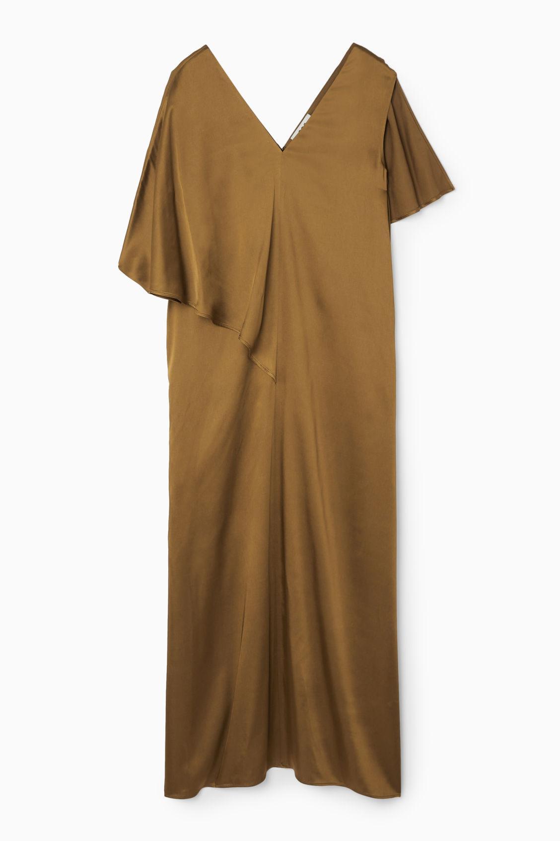 ASYMMETRIC SATIN MIDI DRESS Product Image