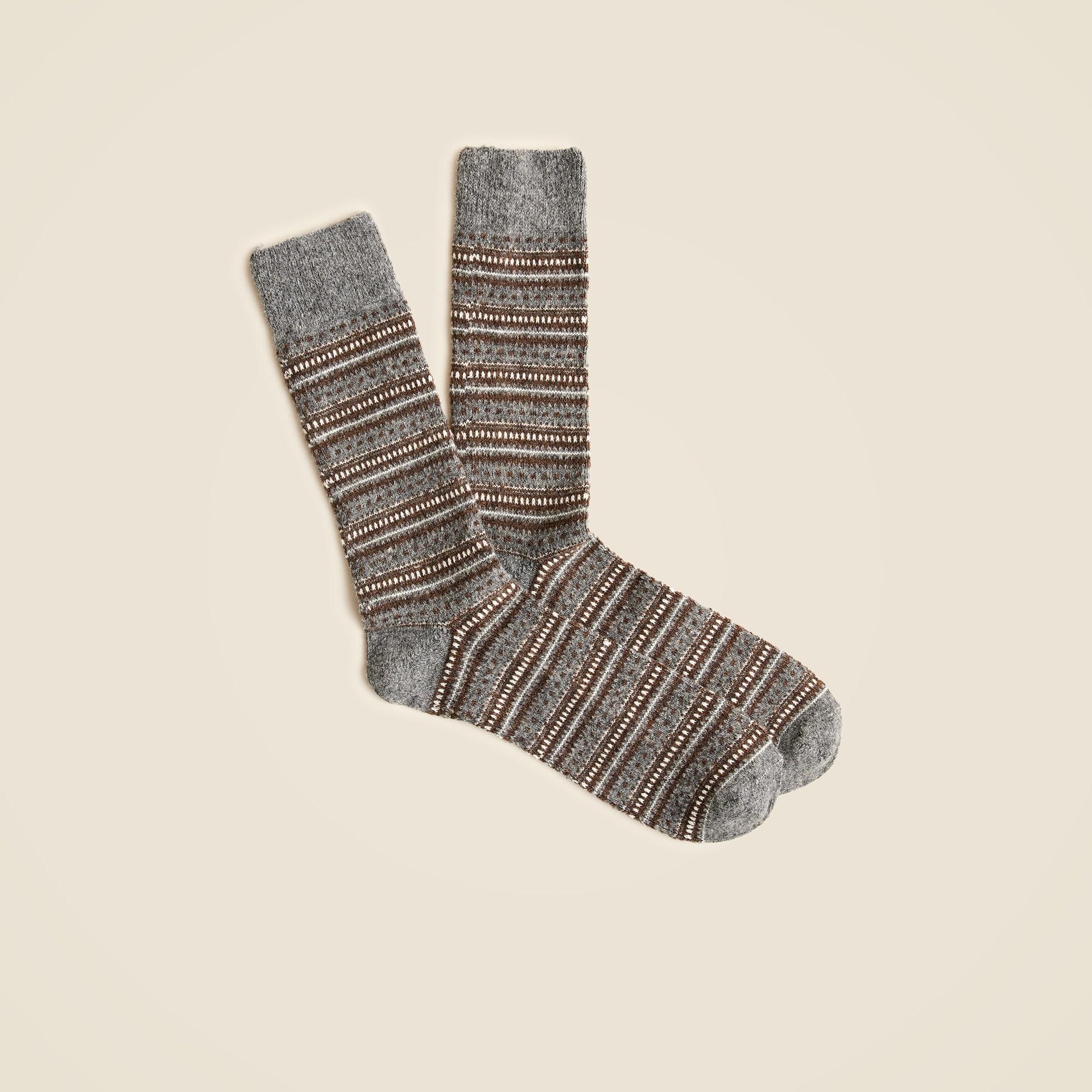 Lambswool-blend Fair Isle socks Product Image