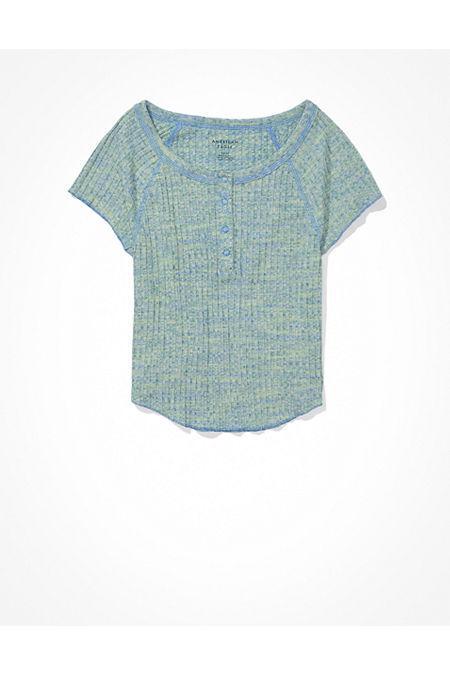 AE Cropped Hey Baby Henley Tee Women's product image