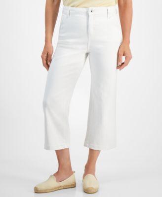 Petite High-Rise Cropped Wide-Leg Jeans, Created for Macy's Product Image