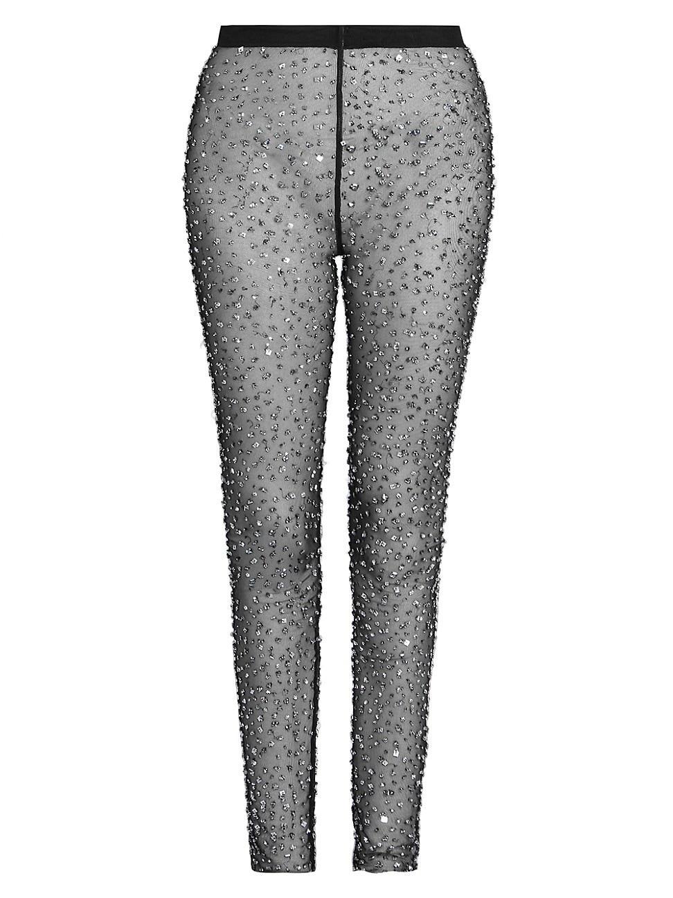 Womens Tanael Embellished Sheer Leggings product image