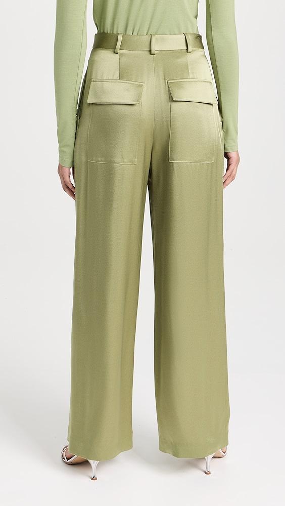 LAPOINTE Doubleface Satin Relaxed Pleated Pants | Shopbop Product Image