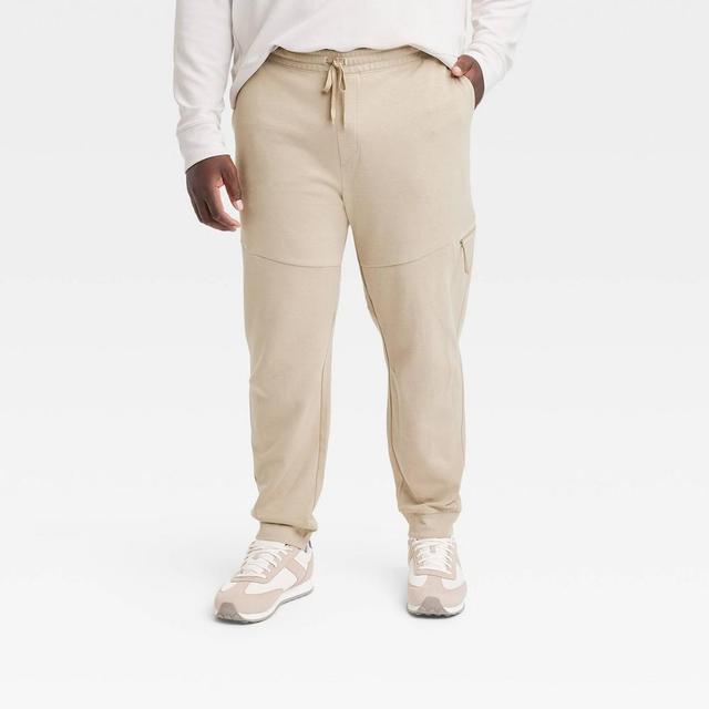 Mens Big Ponte Joggers - All in Motion Khaki 2XL Product Image