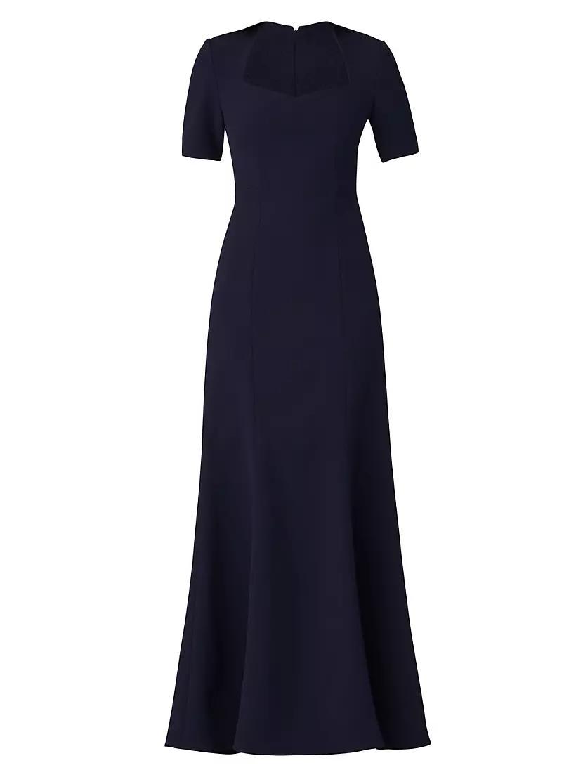 Womens Elie Crepe Short-Sleeve Gown Product Image