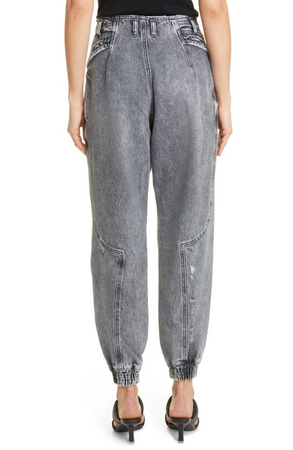 Miriam High Waist Tapered Jeans In Grey Product Image