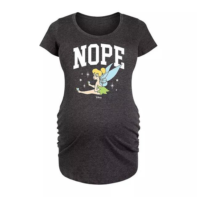 Disneys Tinker Bell Maternity Nope Graphic Tee, Womens Product Image