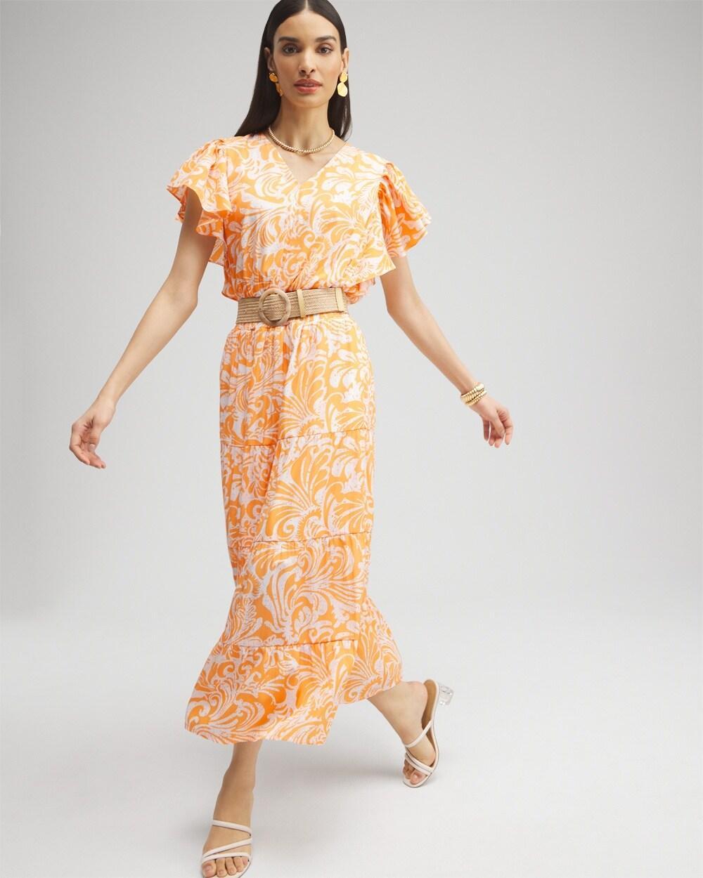 Flutter Sleeve Tiered Maxi Dress Product Image