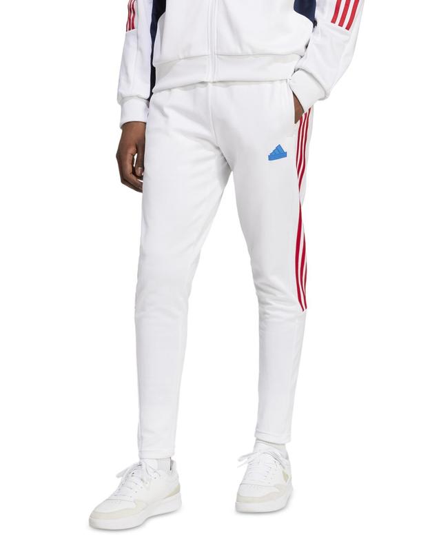 adidas Mens Usa House of Tiro Knit Tapered Pants - White/nvy Product Image