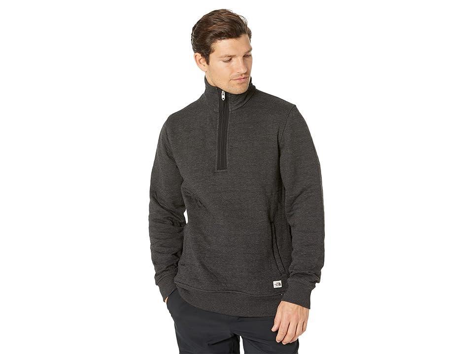 The North Face Longs Peak Quilted 1/4 Zip (TNF Black Heather) Men's Clothing Product Image