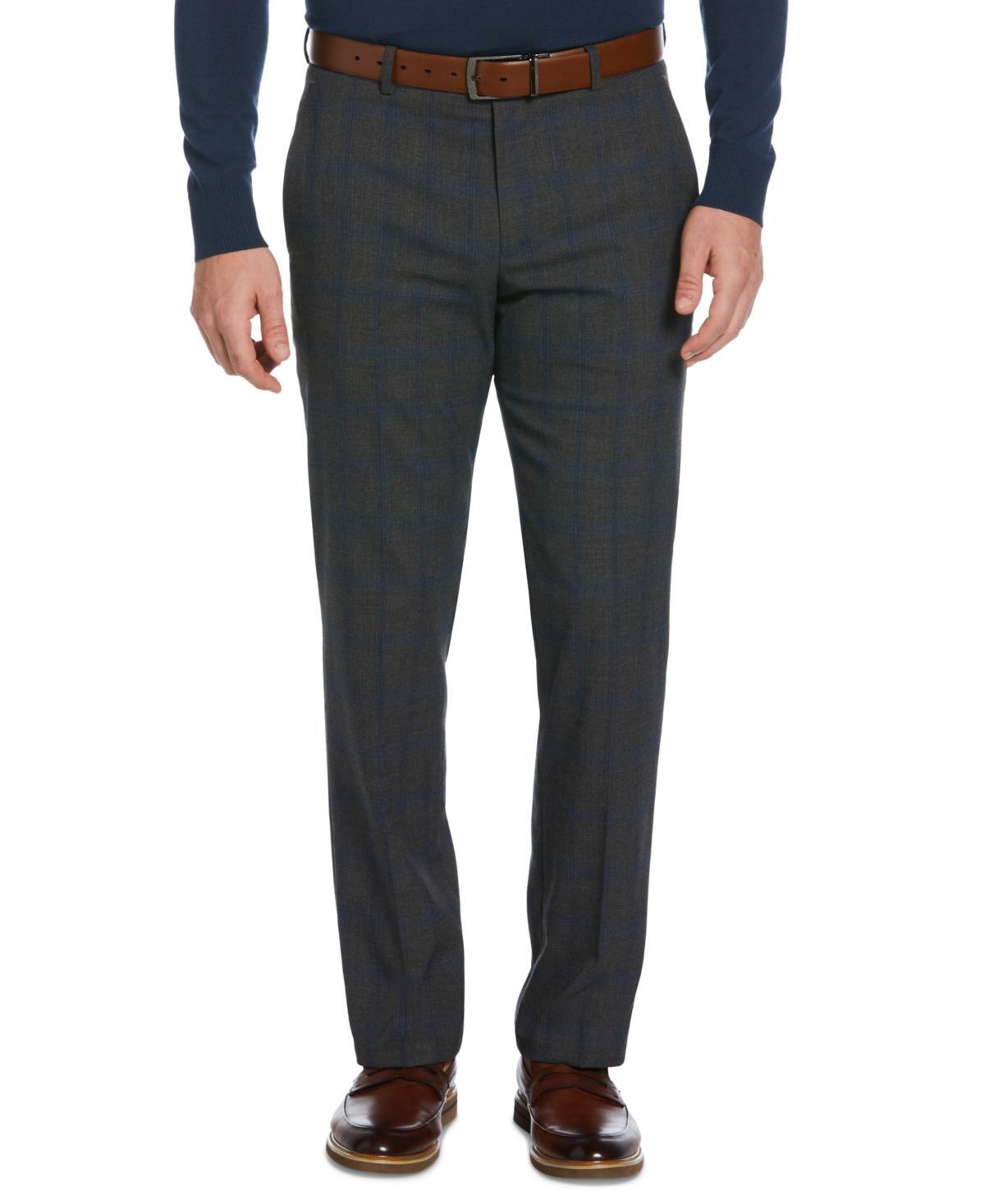 Perry Ellis Mens Shadow Plaid Stretch Suit Pants Product Image