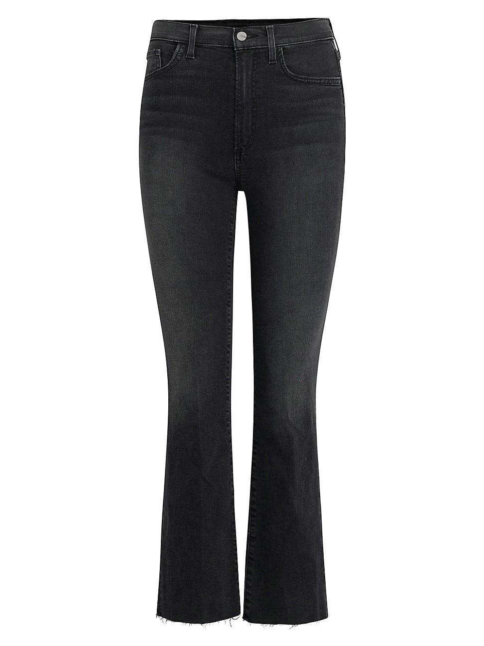 Womens The Callie Mid-Rise Stretch Slim Raw-Hem Jeans product image