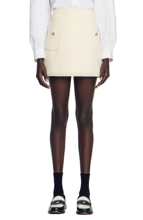 sandro Vayie High Waist Tweed Miniskirt Product Image