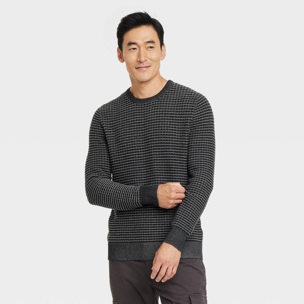 Mens Crewneck Pullover Sweater - Goodfellow & Co Gravel Product Image