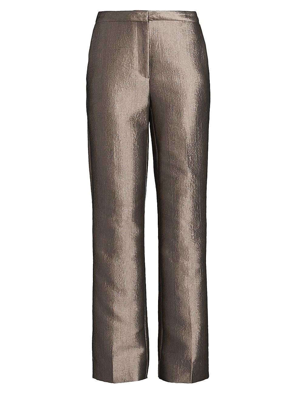 Womens Metallic Jacquard Trousers product image