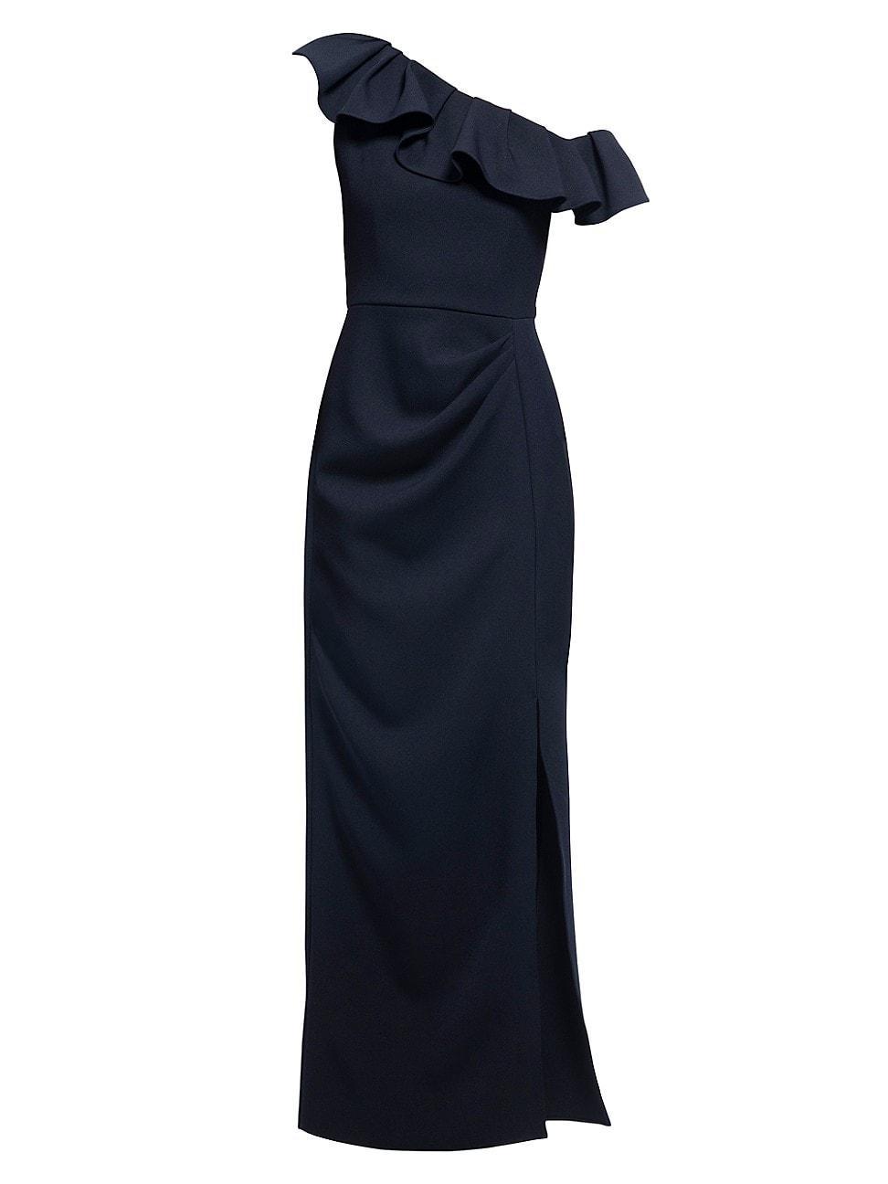 Womens Virgina Crepe One-Shoulder Gown Product Image