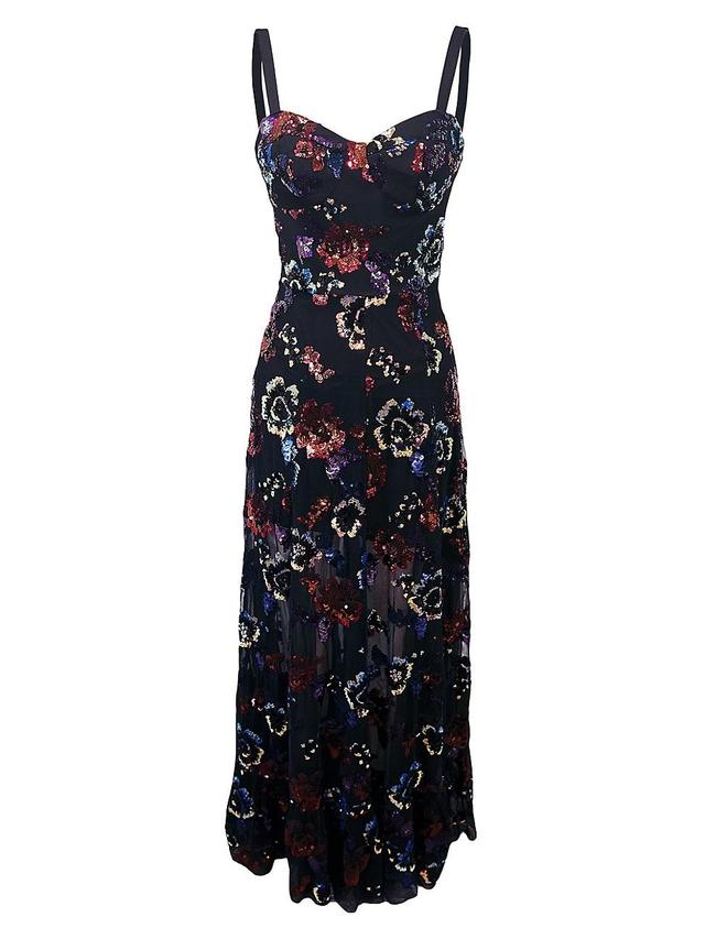 Womens Anabel Sequin Mesh Maxi Dress Product Image