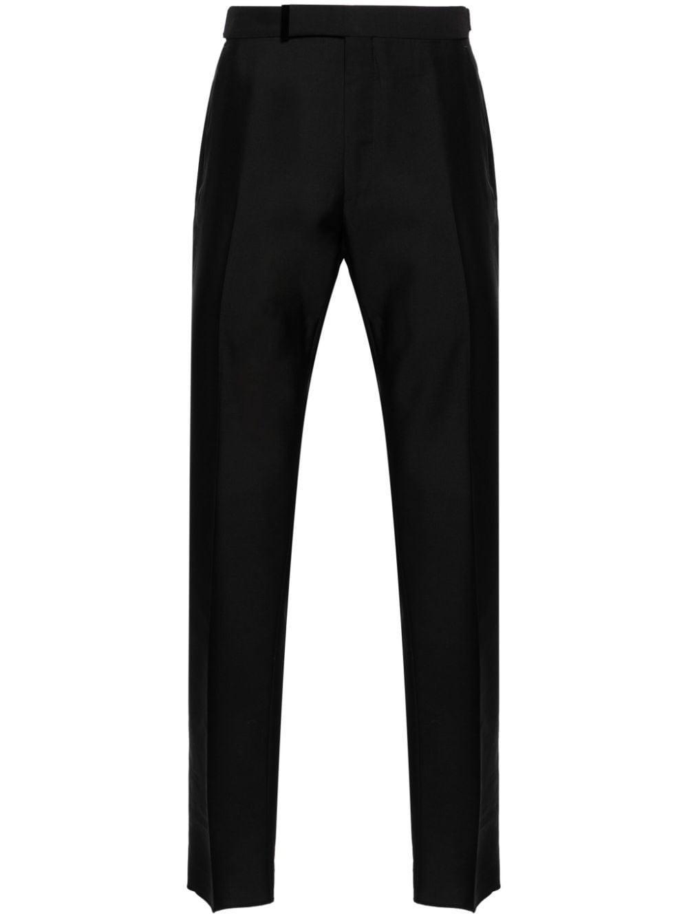 Mid-rise Tailored Trousers In Black Product Image