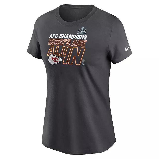 Womens Nike Kansas City Chiefs 2023 NFL Conference Champions Trophy Short Sleeve Tee Product Image